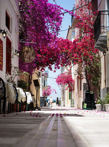 Graphic Narrow Streets Nafplio